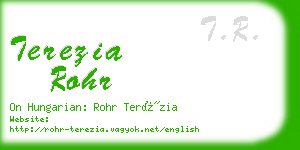 terezia rohr business card